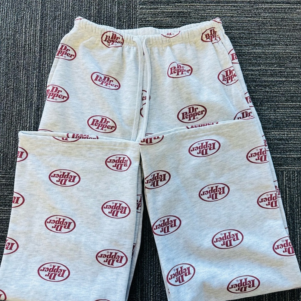Dr Pepper Unisex Pajama Pants M  - Gray